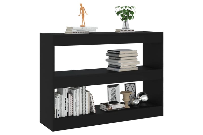 beBasic Kirjahylly/tilanjakaja musta 100x30x72 cm - Musta - Säilytys - Hylly - Kirjahylly