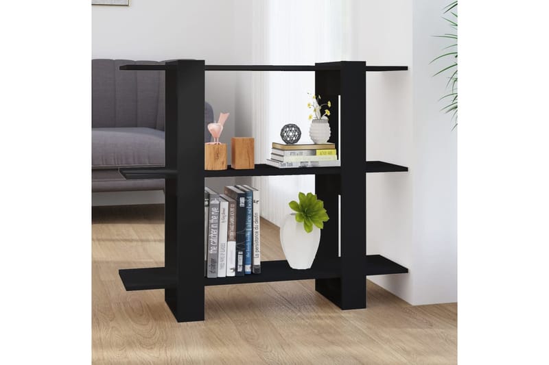 beBasic Kirjahylly/tilanjakaja musta 100x30x87 cm - Musta - Säilytys - Hylly - Kirjahylly