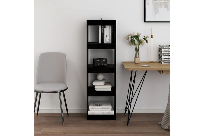 beBasic Kirjahylly/tilanjakaja musta 40x30x135,5 cm täysi mänty - Musta - Säilytys - Hylly - Kirjahylly