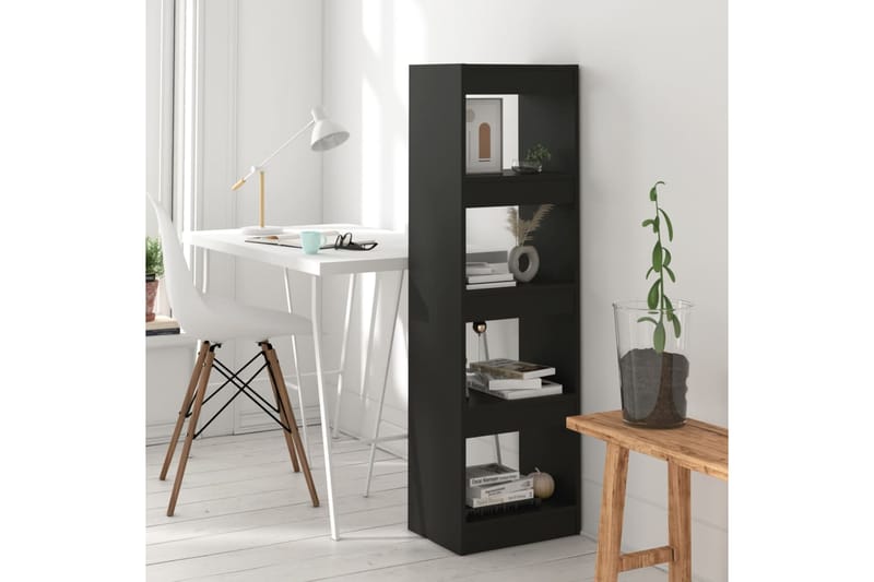 beBasic Kirjahylly/tilanjakaja musta 40x30x135 cm lastulevy - Musta - Säilytys - Hylly - Kirjahylly