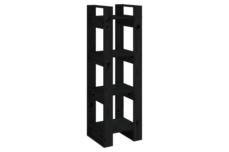 beBasic Kirjahylly/tilanjakaja musta 41x35x125 cm täysi mänty - Musta - Säilytys - Hylly - Kirjahylly