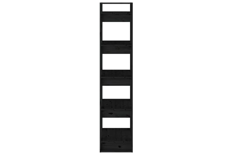 beBasic Kirjahylly/tilanjakaja musta 41x35x160 cm täysi mänty - Musta - Säilytys - Hylly - Kirjahylly