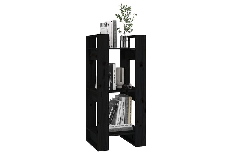 beBasic Kirjahylly/tilanjakaja musta 41x35x91 cm täysi mänty - Musta - Säilytys - Hylly - Kirjahylly