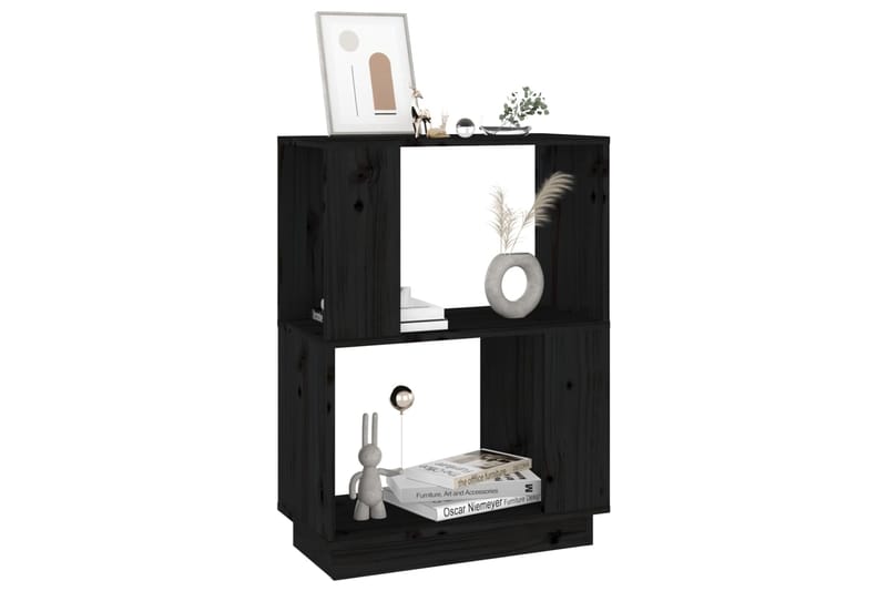 beBasic Kirjahylly/tilanjakaja musta 51x25x70 cm täysi mänty - Musta - Säilytys - Hylly - Kirjahylly