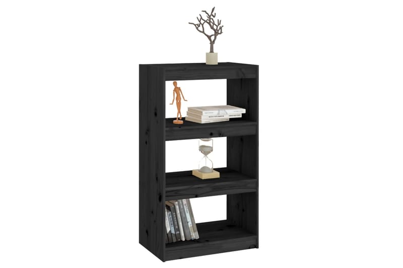 beBasic Kirjahylly/tilanjakaja musta 60x30x103,5 cm täysi mänty - Musta - Säilytys - Hylly - Kirjahylly