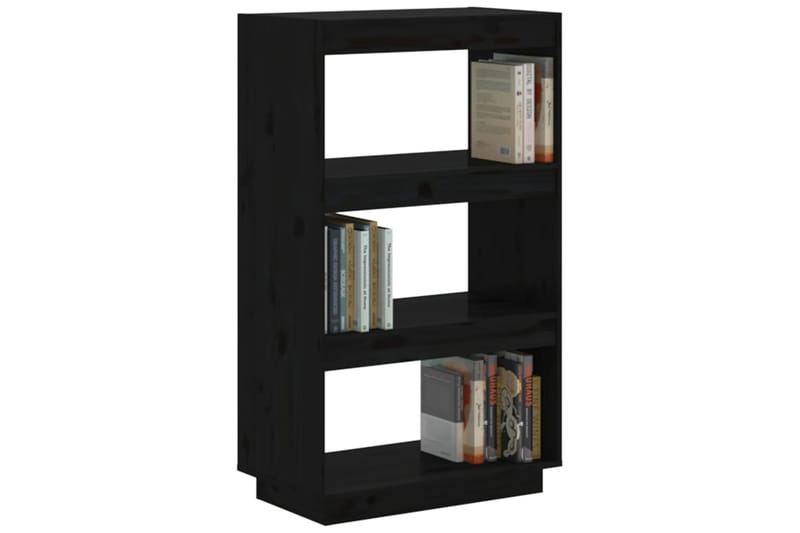 beBasic Kirjahylly/tilanjakaja musta 60x35x103 cm täysi mänty - Musta - Säilytys - Hylly - Kirjahylly