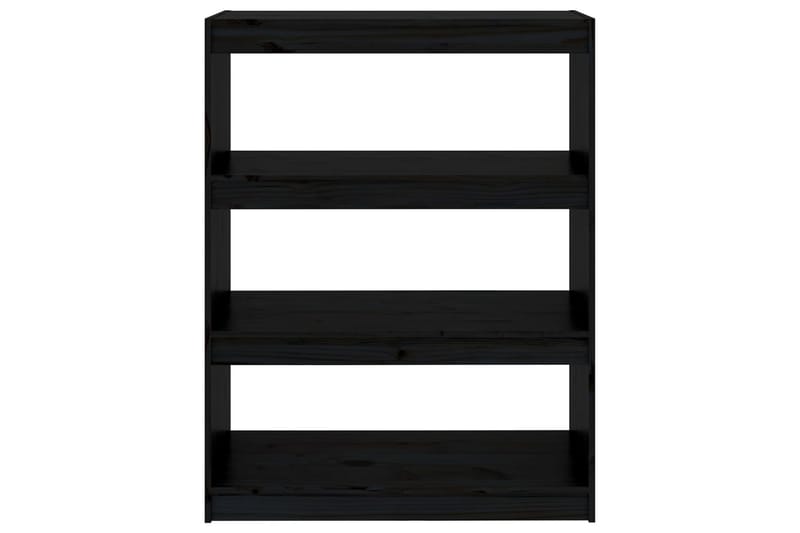 beBasic Kirjahylly/tilanjakaja musta 80x30x103,5 cm täysi mänty - Musta - Säilytys - Hylly - Kirjahylly