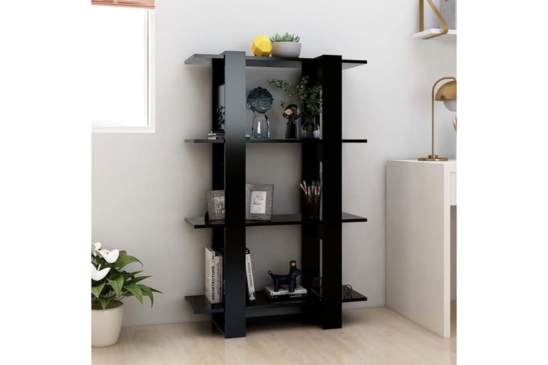 beBasic Kirjahylly/tilanjakaja musta 80x30x123,5 cm - Musta - Säilytys - Hylly - Kirjahylly