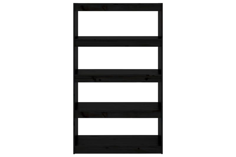 beBasic Kirjahylly/tilanjakaja musta 80x30x135,5 cm täysi mänty - Musta - Säilytys - Hylly - Kirjahylly