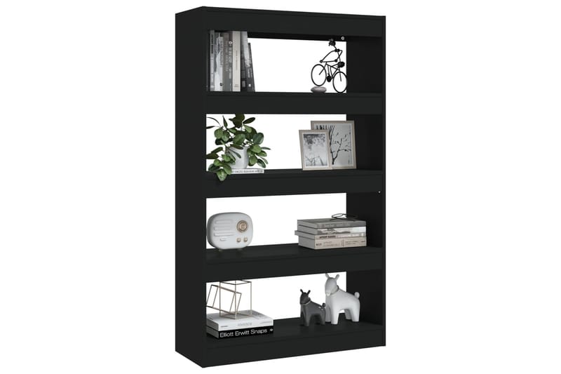 beBasic Kirjahylly/tilanjakaja musta 80x30x135 cm lastulevy - Musta - Säilytys - Hylly - Kirjahylly