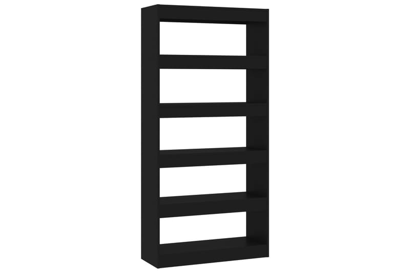 beBasic Kirjahylly/tilanjakaja musta 80x30x166 cm lastulevy - Musta - Säilytys - Hylly - Kirjahylly
