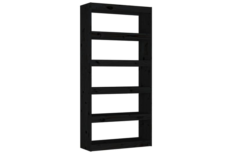 beBasic Kirjahylly/tilanjakaja musta 80x30x167,4 cm täysi mänty - Musta - Säilytys - Hylly - Kirjahylly
