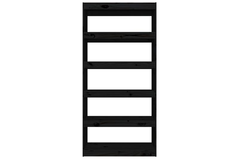 beBasic Kirjahylly/tilanjakaja musta 80x30x167,4 cm täysi mänty - Musta - Säilytys - Hylly - Kirjahylly