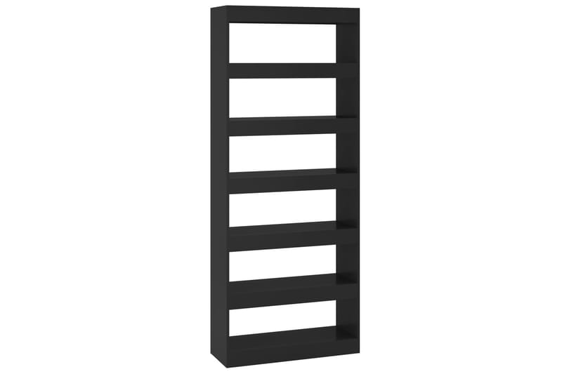 beBasic Kirjahylly/tilanjakaja musta 80x30x198 cm lastulevy - Musta - Säilytys - Hylly - Kirjahylly