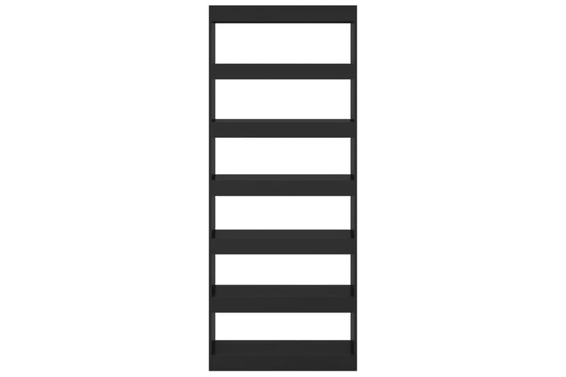 beBasic Kirjahylly/tilanjakaja musta 80x30x198 cm lastulevy - Musta - Säilytys - Hylly - Kirjahylly