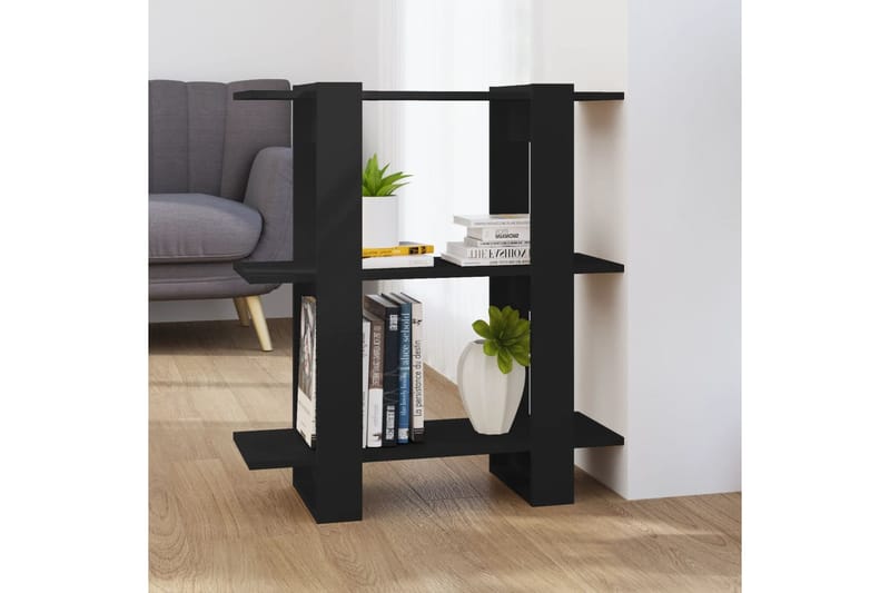 beBasic Kirjahylly/tilanjakaja musta 80x30x87 cm - Musta - Säilytys - Hylly - Kirjahylly