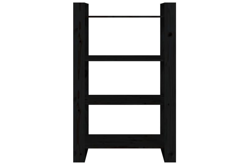 beBasic Kirjahylly/tilanjakaja musta 80x35x125 cm täysi mänty - Musta - Säilytys - Hylly - Kirjahylly