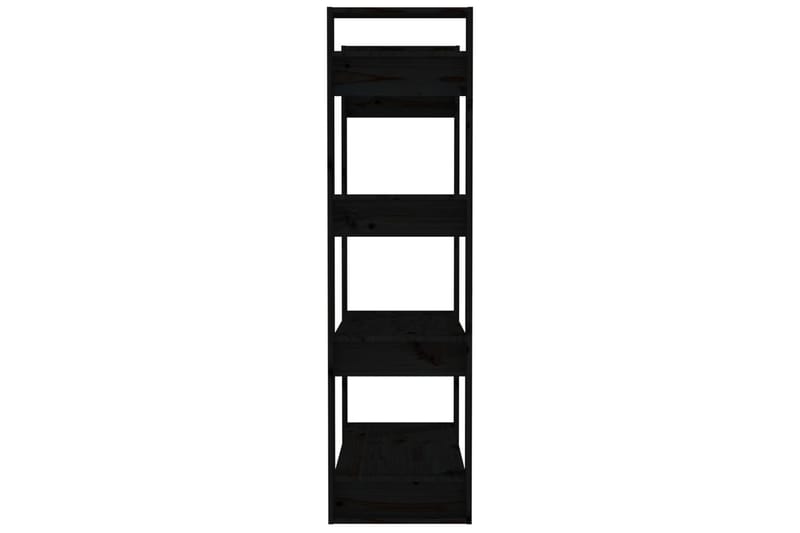 beBasic Kirjahylly/tilanjakaja musta 80x35x125 cm täysi mänty - Musta - Säilytys - Hylly - Kirjahylly