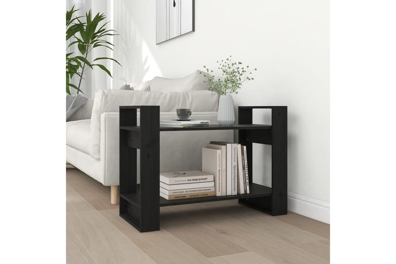 beBasic Kirjahylly/tilanjakaja musta 80x35x56,5 cm täysi mänty - Musta - Säilytys - Hylly - Kirjahylly