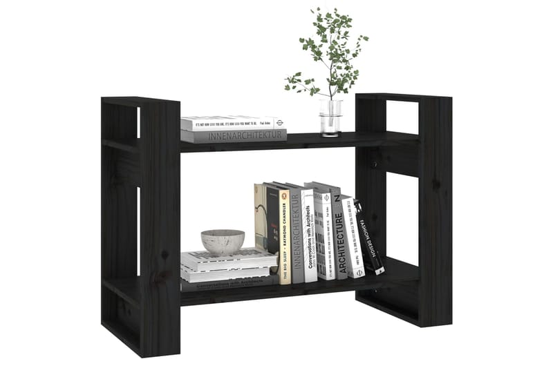 beBasic Kirjahylly/tilanjakaja musta 80x35x56,5 cm täysi mänty - Musta - Säilytys - Hylly - Kirjahylly