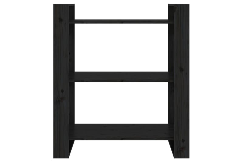 beBasic Kirjahylly/tilanjakaja musta 80x35x91 cm täysi mänty - Musta - Säilytys - Hylly - Kirjahylly