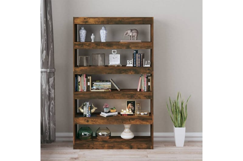 beBasic Kirjahylly/tilanjakaja savutammi 100x30x166 cm - Ruskea - Säilytys - Hylly - Kirjahylly