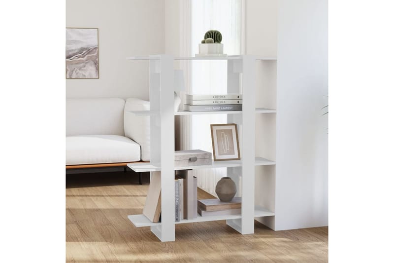 beBasic Kirjahylly/tilanjakaja valkoinen 100x30x123,5 cm - Valkoinen - Säilytys - Hylly - Kirjahylly