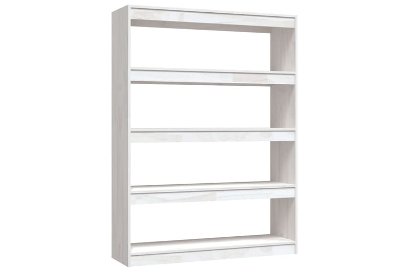 beBasic Kirjahylly/tilanjakaja valkoinen 100x30x135,5 cm täysi mänty - Valkoinen - Säilytys - Hylly - Kirjahylly