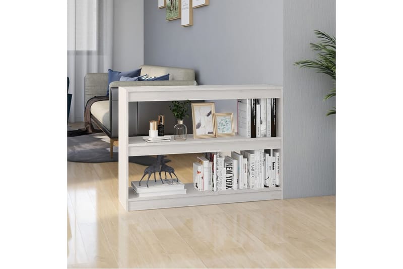 beBasic Kirjahylly/tilanjakaja valkoinen 100x30x71,5 cm täysi mänty - Valkoinen - Säilytys - Hylly - Kirjahylly