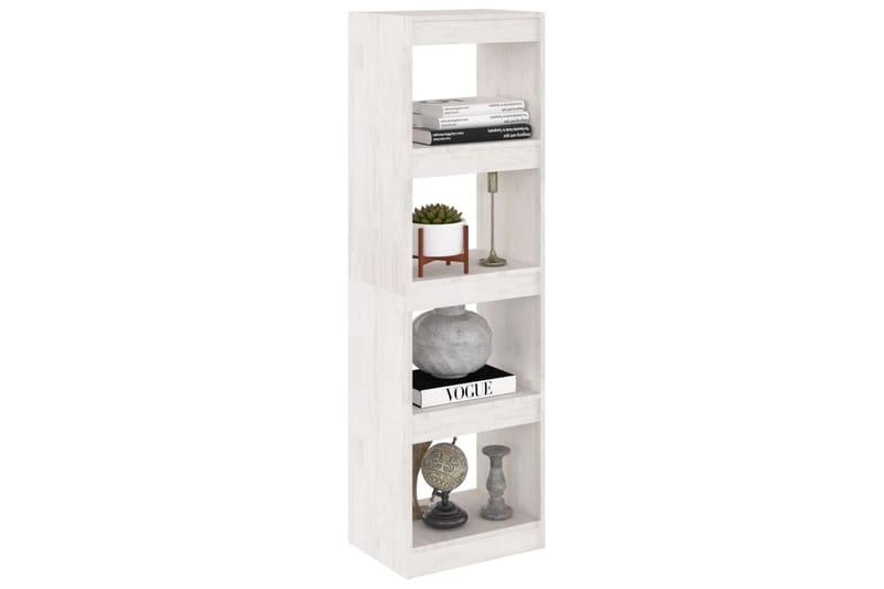 beBasic Kirjahylly/tilanjakaja valkoinen 40x30x135,5 cm täysi mänty - Valkoinen - Säilytys - Hylly - Kirjahylly