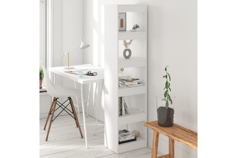 beBasic Kirjahylly/tilanjakaja valkoinen 40x30x166 cm - Valkoinen - Säilytys - Hylly - Kirjahylly