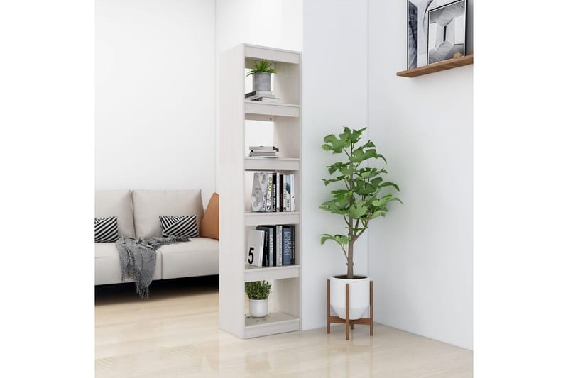 beBasic Kirjahylly/tilanjakaja valkoinen 40x30x167,5 cm täysi mänty - Valkoinen - Säilytys - Hylly - Kirjahylly