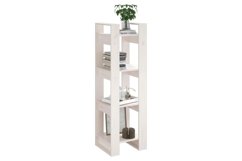beBasic Kirjahylly/tilanjakaja valkoinen 41x35x125 cm täysi mänty - Valkoinen - Säilytys - Hylly - Kirjahylly