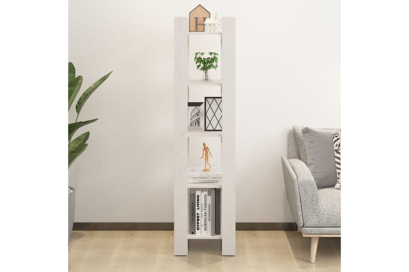beBasic Kirjahylly/tilanjakaja valkoinen 41x35x160 cm täysi mänty - Valkoinen - Säilytys - Hylly - Kirjahylly