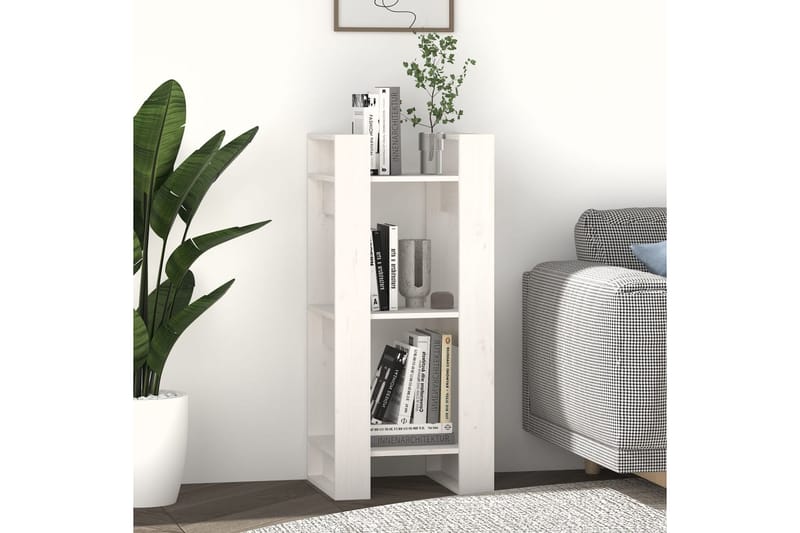 beBasic Kirjahylly/tilanjakaja valkoinen 41x35x91 cm täysi mänty - Valkoinen - Säilytys - Hylly - Kirjahylly