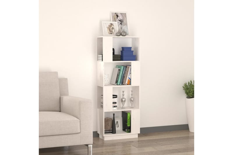 beBasic Kirjahylly/tilanjakaja valkoinen 51x25x132 cm täysi mänty - Valkoinen - Säilytys - Hylly - Kirjahylly