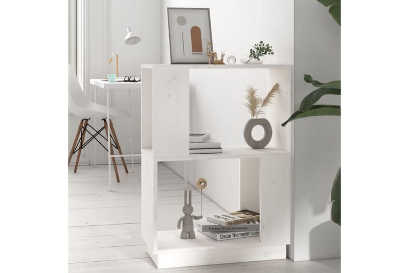 beBasic Kirjahylly/tilanjakaja valkoinen 51x25x70 cm täysi mänty - Valkoinen - Säilytys - Hylly - Kirjahylly