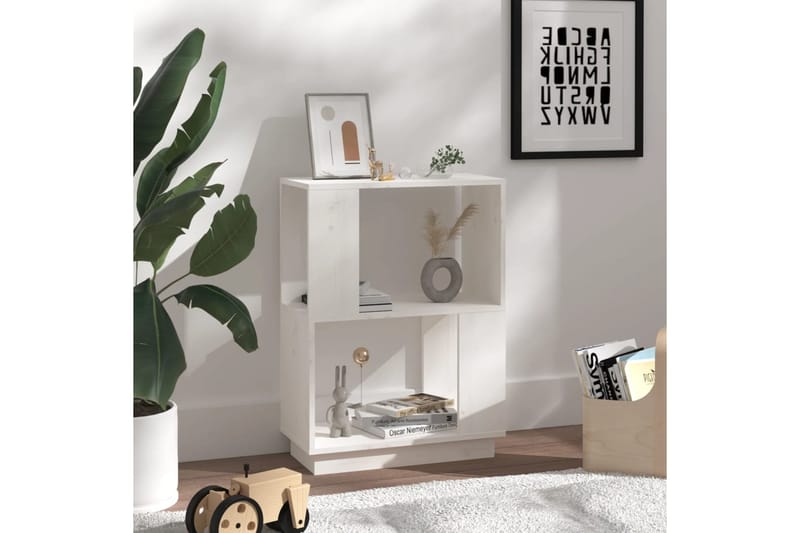 beBasic Kirjahylly/tilanjakaja valkoinen 51x25x70 cm täysi mänty - Valkoinen - Säilytys - Hylly - Kirjahylly