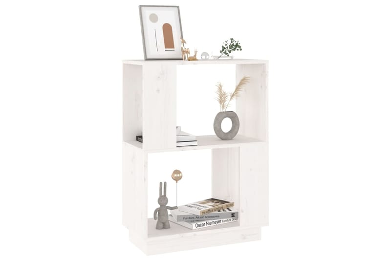beBasic Kirjahylly/tilanjakaja valkoinen 51x25x70 cm täysi mänty - Valkoinen - Säilytys - Hylly - Kirjahylly