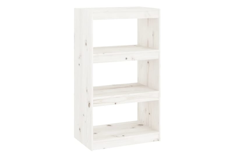 beBasic Kirjahylly/tilanjakaja valkoinen 60x30x103,5 cm täysi mänty - Valkoinen - Säilytys - Hylly - Kirjahylly