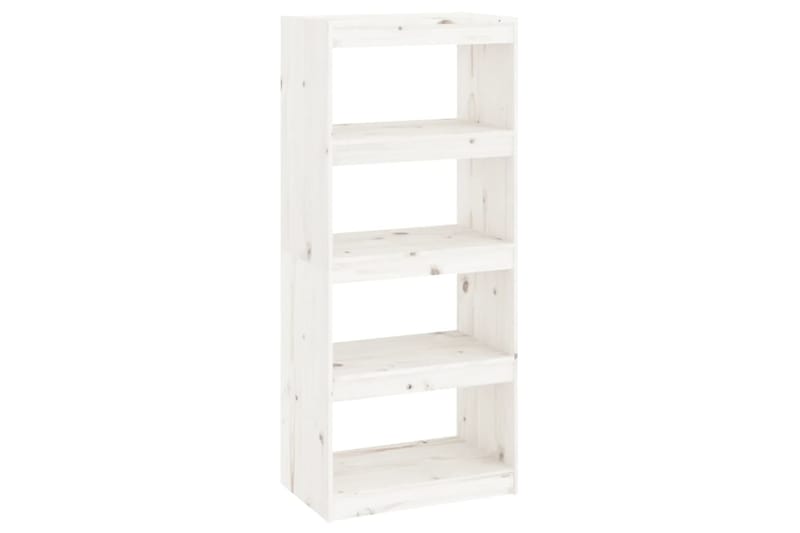 beBasic Kirjahylly/tilanjakaja valkoinen 60x30x135,5 cm täysi mänty - Valkoinen - Säilytys - Hylly - Kirjahylly