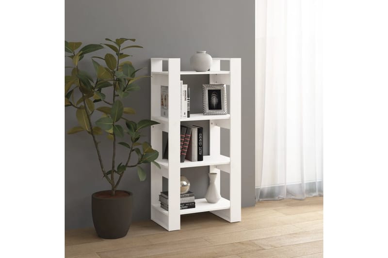 beBasic Kirjahylly/tilanjakaja valkoinen 60x35x125 cm täysi mänty - Valkoinen - Säilytys - Hylly - Kirjahylly