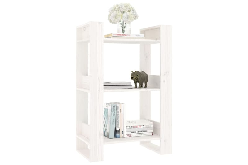 beBasic Kirjahylly/tilanjakaja valkoinen 60x35x91 cm täysi mänty - Valkoinen - Säilytys - Hylly - Kirjahylly