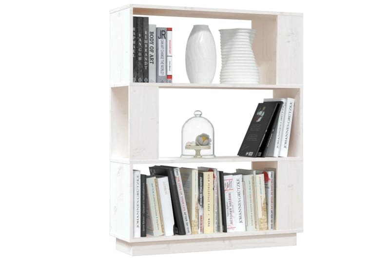 beBasic Kirjahylly/tilanjakaja valkoinen 80x25x101 cm täysi mänty - Valkoinen - Säilytys - Hylly - Kirjahylly