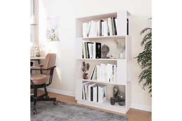 beBasic Kirjahylly/tilanjakaja valkoinen 80x25x132 cm täysi mänty - Valkoinen - Säilytys - Hylly - Kirjahylly