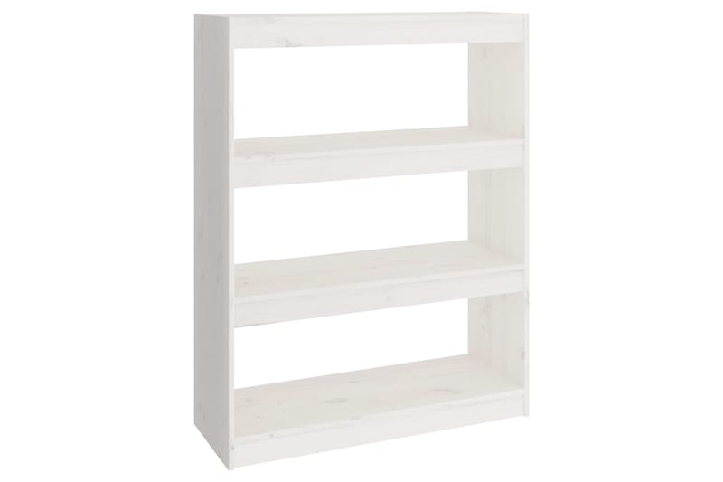 beBasic Kirjahylly/tilanjakaja valkoinen 80x30x103,5 cm täysi mänty - Valkoinen - Säilytys - Hylly - Kirjahylly