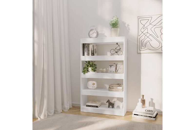beBasic Kirjahylly/tilanjakaja valkoinen 80x30x135 cm lastulevy - Valkoinen - Säilytys - Hylly - Kirjahylly