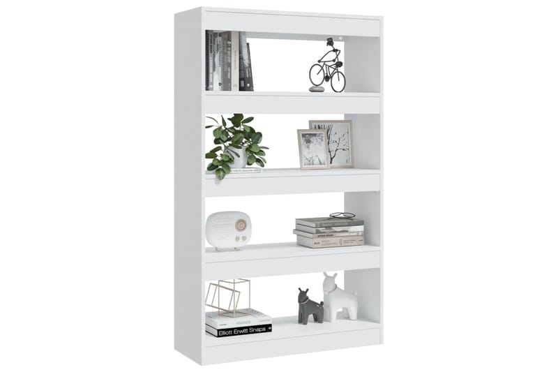 beBasic Kirjahylly/tilanjakaja valkoinen 80x30x135 cm lastulevy - Valkoinen - Säilytys - Hylly - Kirjahylly