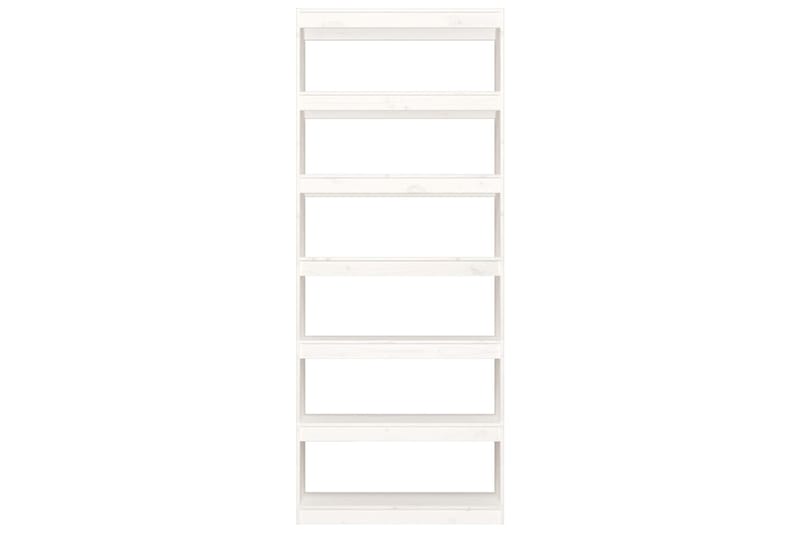 beBasic Kirjahylly/tilanjakaja valkoinen 80x30x199,5 cm täysi mänty - Valkoinen - Säilytys - Hylly - Kirjahylly