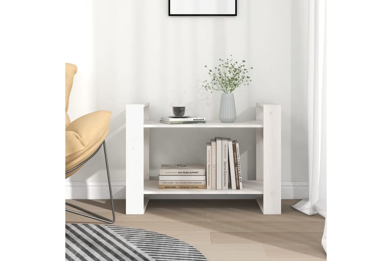 beBasic Kirjahylly/tilanjakaja valkoinen 80x35x56,5 cm täysi mänty - Valkoinen - Säilytys - Hylly - Kirjahylly